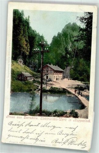 Dornbirn 1902 Elektrizitätswerk Rappenloch