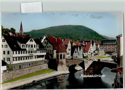 Calw Nicolausbrücke Buchhandlung Fr. Häussler