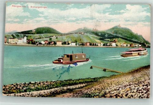 Königswinter Siebegebirge Rheinschiffe