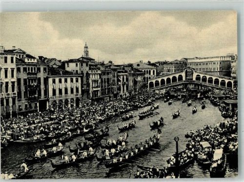 Venezia Rialtobrücke Regatta Canale Grande