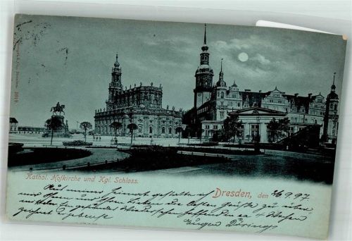 Dresden 1897 Kath. Kirche Schloss
