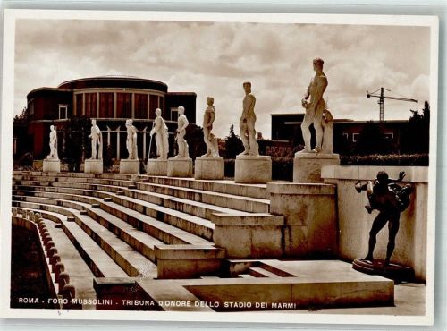 Roma 1938 Stadion Denkmal Foro Mussolini Tribüne