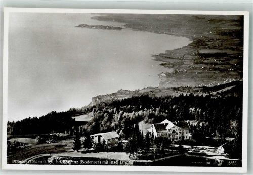 Bregenz 1939 Fliegeraufnahme Bodensee Pfänder Insel Lindau