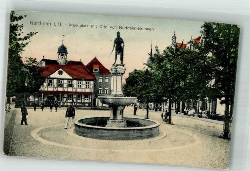 Northeim 1910 Marktplatz Otto-von-Nordheimbrunnen