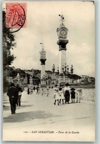 San Sebastian 1919 Paseo de la Concha Marke Bildseitig