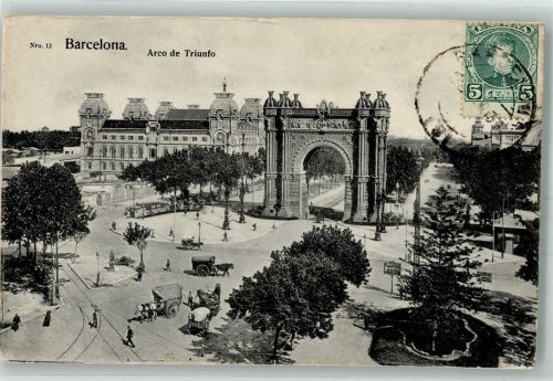 Barcelona 1906 Arco de Triunfe Marke bildseitig