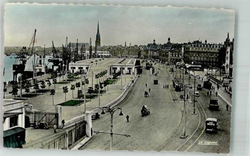 Bordeaux 1953 LKW Straßenbahn Hafen
