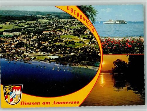 Dießen Luftaufnahme Ortsansicht Passagierschiff Abendstimmung 3-Bildaufnahme
