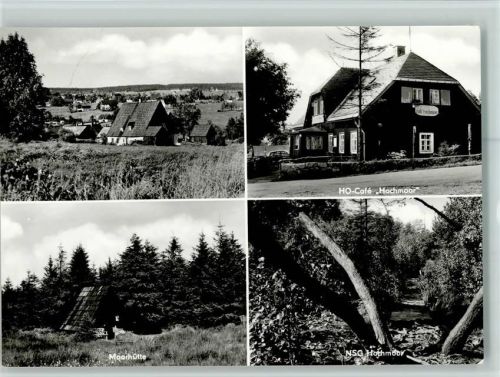 Zinnwald-Georgenfeld Teilansicht HO-Café Hochmoor Moorhütte NSG Hochmoor 4-Bildaufnahme
