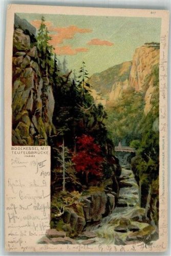 Thale 1900 Bodekessel Teufelsbrücke