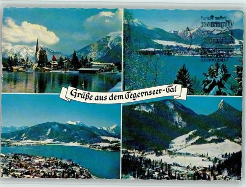 Tegernsee Tegernseer-Tal Winteraufnahme 4-Bildaufnahme Rottach-Egern Bad Wiessee Kreuth