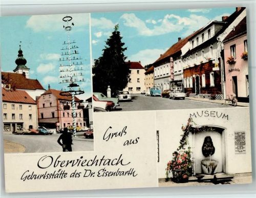 Oberviechtach Ortsansichten Museum Brunnen 3-Bildaufnahme