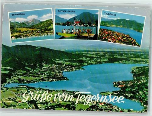 Tegernsee Luftaufnahme Tegernsee Bad Wiessee Rottach-Egern 4-Bildaufnahme