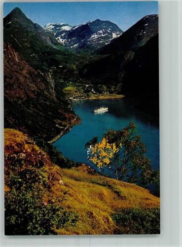Geiranger Fjord mit Kreuzfahrtschiff