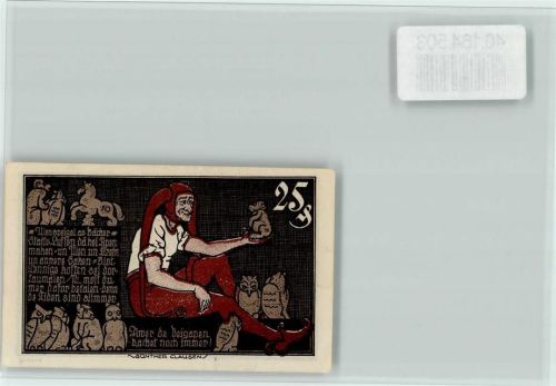 Notgeld: Eule, gute Erhaltung