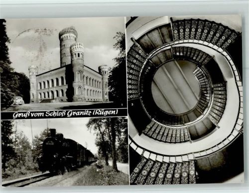 Göhren Schloß Granitz Wendeltreppe im Aussichtsturm Bilderbahn Sonderstempel