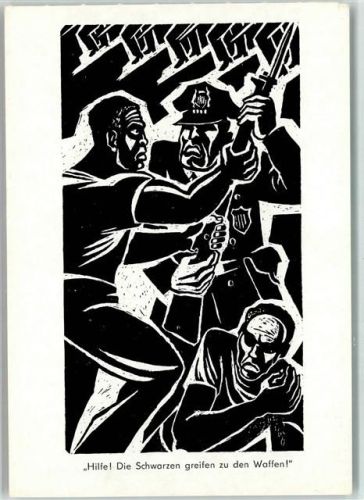 Eulenspiegelverlag, Apartheid, Künstlerkarte; gute Erhaltung
