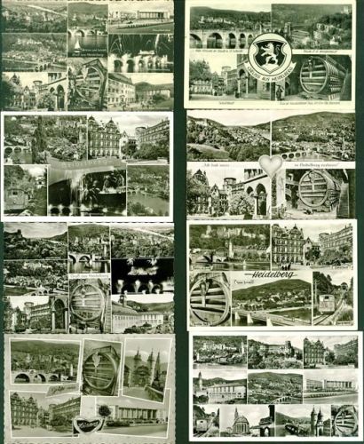 Heidelberg Lot mit 12 AK, ca. 1956-1959: gute Erhaltung, wenige gelaufen