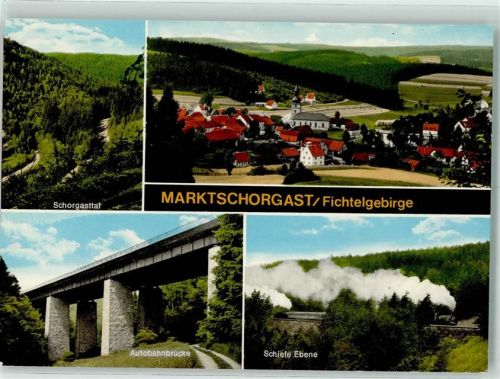 Marktschorgast Schorgasttal Autobahnbrücke Schiefe Ebene
