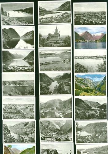Norwegen Lot mit 50 Kleinbildern vollständiges Set in Original Mappe; gute Erhaltung