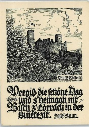 Lörrach Rötteln , Spruch , Josef Blum
