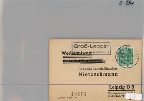 Groß Leppin Landpoststempel