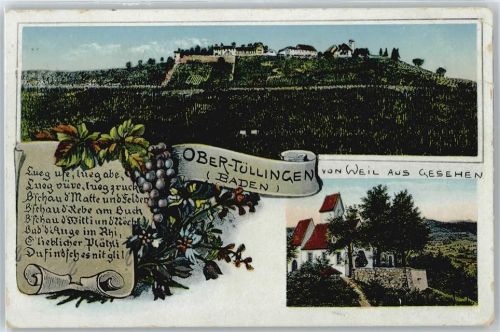 Tüllingen von Weil aus gesehen , Spruch