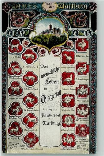 Wartburg Das menschliche Leben in Tiergestalt; gute Erhaltung