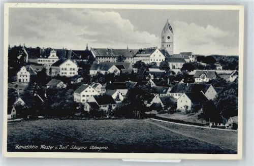 Scheyern Kirche Feld Haus Uhr