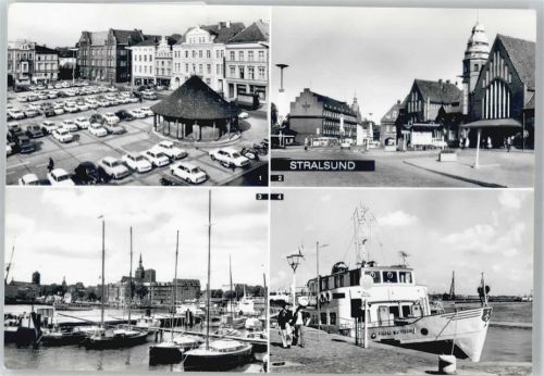 Stralsund Hafen , Leninplatz , Gasthaus Seebad Wustrow