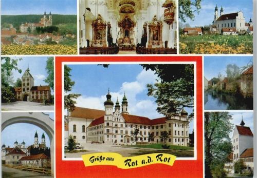 Rot Kirche Wiese Fluss Haus