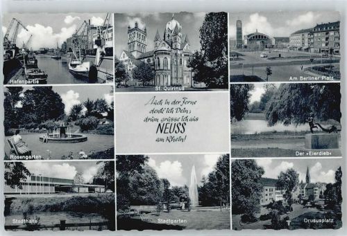 Neuss Platz Hafen Garten Springbrunnen