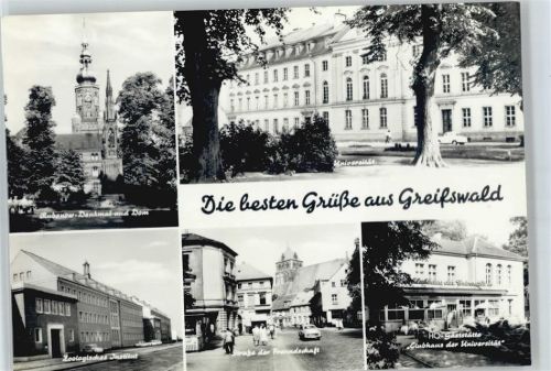 Greifswald Universität Straße der Freundschaft Denkmal Dom Gaststätte Clubhaus der Universität
