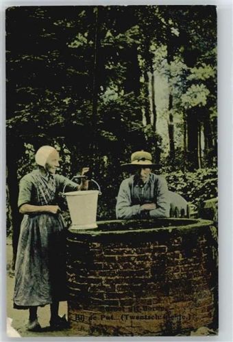 Brunnen Eimer Mann Frau