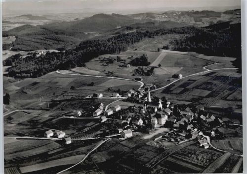 Thurmansbang Fliegeraufnahme Feld Berg Haus Baum Gesamtansicht