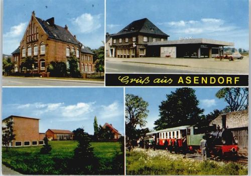 Asendorf Auto Eisenbahn Wiese Haus Baum