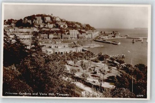 Torquay Meer Baum Berg Schiff Haus