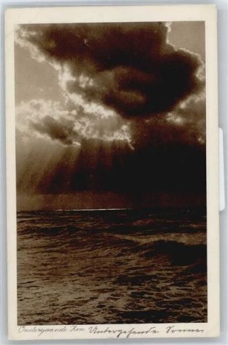 Scheveningen 1928 Sonnenuntergang AK