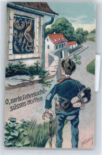 Leipzig Landstreicher, Poesie, Künstler-Karte