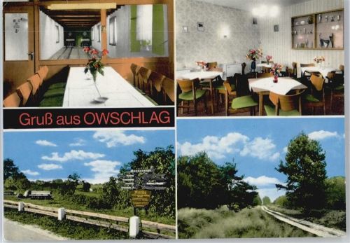 Owschlag Gasthaus De Muusfall Baum Tisch Stuhl Blumen