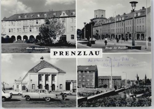 17291 O2130 Prenzlau - Hotel Uckermark, straße der Republik, Autos