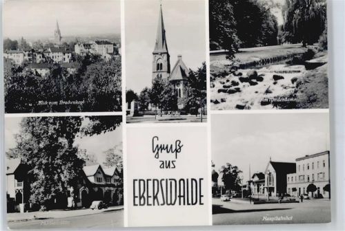 Eberswalde Gaststätte, Bahnhof, Kirche, Weidendamm