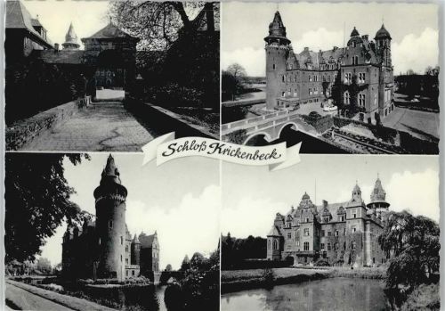 Nettetal Schloss Brücke Teich Baum Tor