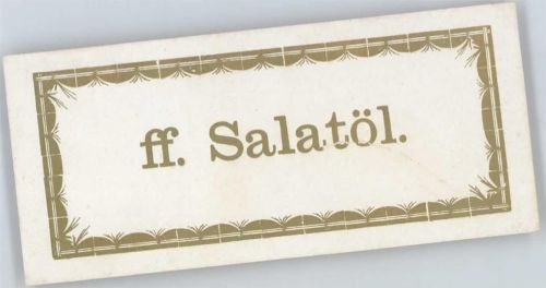 Salatöl , (keine Ak-Einteilung)