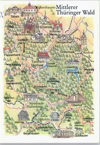 Suhl Karte Mittlerer Thüringer Wald AKU2