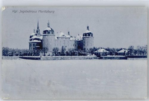 Moritzburg Jagdschloss , Winter-Karte