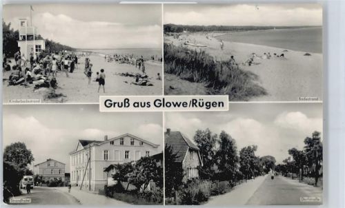 18551 O2344 Glowe , Rügen - Strandhotel, Dorfstraße, Strand