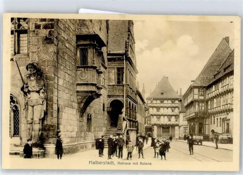 38820 O3600 Halberstadt - Rathaus, Roland