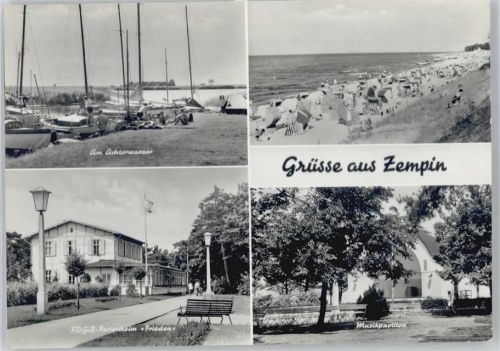 Zempin Bootsanleger, FDGB-Ferienheim Frieden, Strand, Musikpavillon