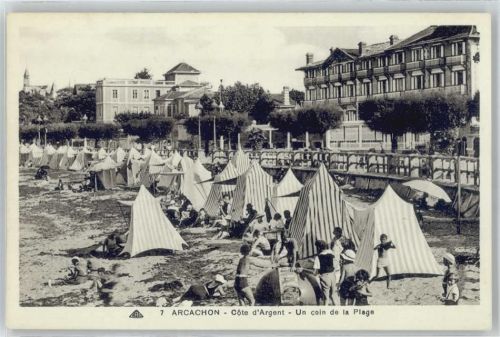 Arcachon Strand, Zelte